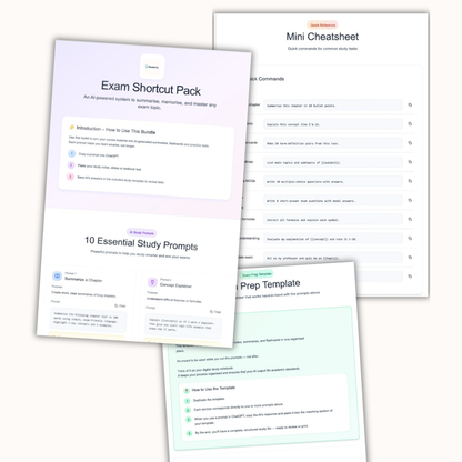 Exam Shortcut Pack